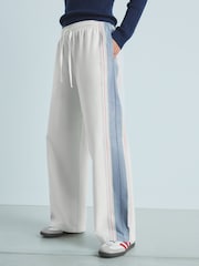 White 100% Cotton Side Stripe Trousers - Image 3 of 8