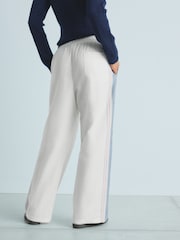 White 100% Cotton Side Stripe Trousers - Image 4 of 8