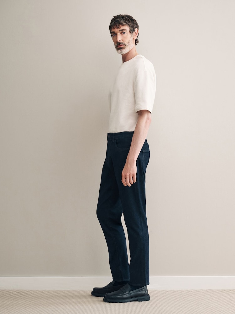 Blue Indigo Rinse Slim Fit Motion Flex Ultra Soft Jeans - Image 4 of 11