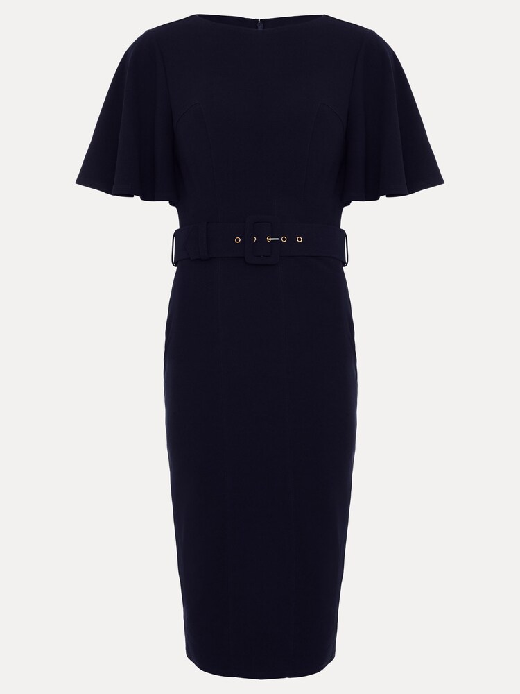 Phase Eight Blue Fanella Belted Jersey Dress - Image 6 of 6