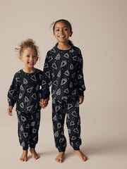 Black/White Matching Family Kids Christmas Tree 100% Cotton Pyjamas (9mths-16yrs) - Image 4 of 10