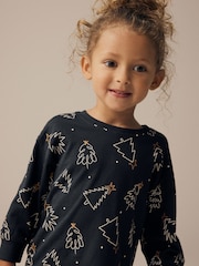 Black/White Matching Family Kids Christmas Tree 100% Cotton Pyjamas (9mths-16yrs) - Image 6 of 10