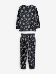 Black/White Matching Family Kids Christmas Tree 100% Cotton Pyjamas (9mths-16yrs) - Image 8 of 10