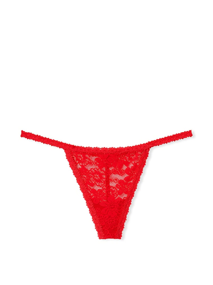 Rood - Victoria's Secret PINK Kanten slipje met bloemenprint - Image 3 of 3