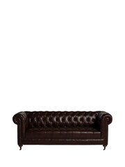 Barker and Stonehouse Brown Duchamp Leather 3.5 Seater Sofa - Image 2 of 6