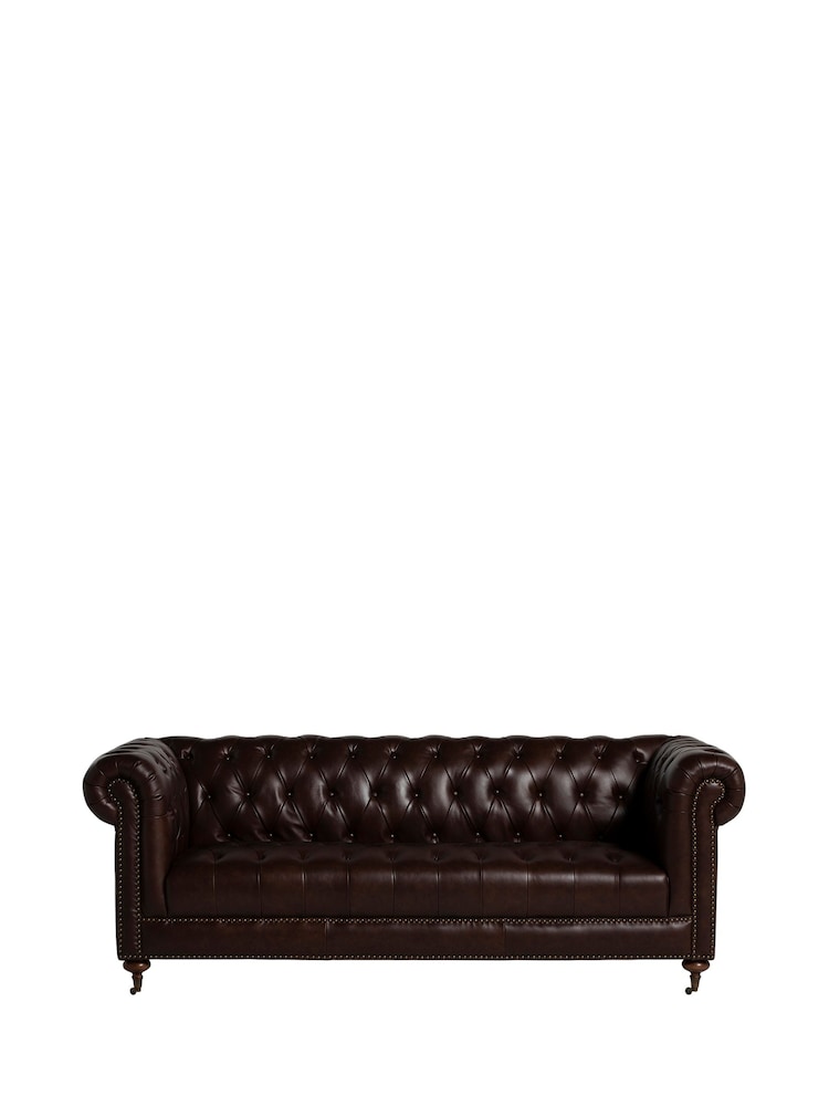 Barker and Stonehouse Brown Duchamp Leather 3.5 Seater Sofa - Image 2 of 6