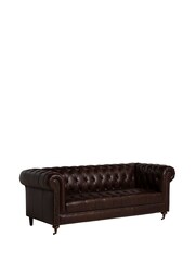 Barker and Stonehouse Brown Duchamp Leather 3.5 Seater Sofa - Image 3 of 6