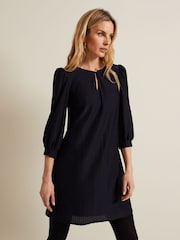 Phase Eight Navy Textured Dannie Tunic Dress - Image 1 of 7