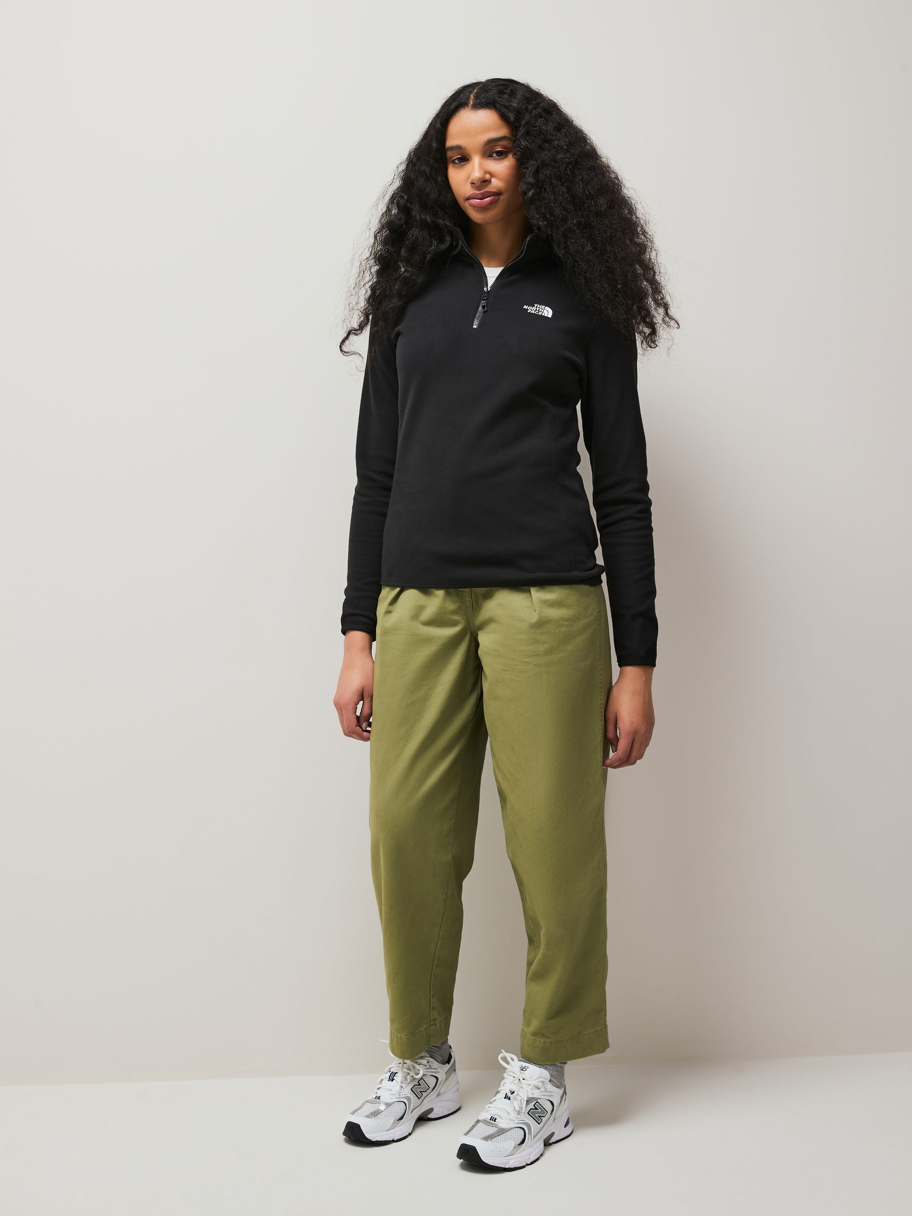 Buy The North Face Black Womens Quarter Zip Glacier Fleece from