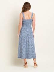 Brakeburn Blue 100% Cotton Brushed Camo Maxi Dress - Image 2 of 4