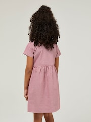 Trutex Red Gingham 2 Pack Button Front School Summer Dress - Image 3 of 6