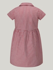 Trutex Red Gingham 2 Pack Button Front School Summer Dress - Image 6 of 6