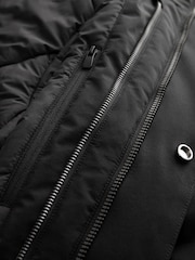 Черный - Waterproof Padded 3 in 1 Signature Hooded Coat - Image 11 of 17