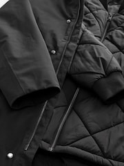 Черный - Waterproof Padded 3 in 1 Signature Hooded Coat - Image 12 of 17