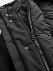 Черный - Waterproof Padded 3 in 1 Signature Hooded Coat - Image 14 of 17