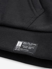 Black Fleece Lined Zip Through Hoodie (3-16yrs) - Image 3 of 4