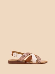White Stuff Brown Holly Leather Mini Wedges - Image 1 of 4
