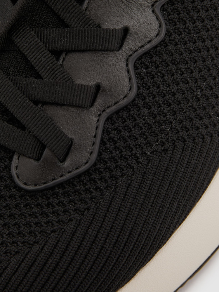 Reiss Black Time Hybrid Knit Trainers - Image 5 of 5