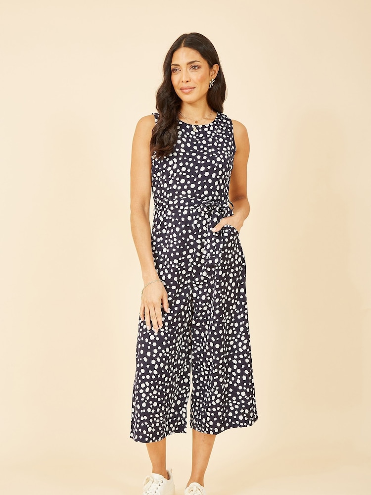 Mela Blue Culotte Jumpsuit - Image 1 of 5