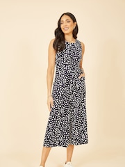 Mela Blue Culotte Jumpsuit - Image 3 of 5