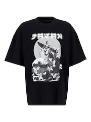 Alpha Industries Japan Warrior 100% Cotton Black T-Shirt - Image 4 of 4