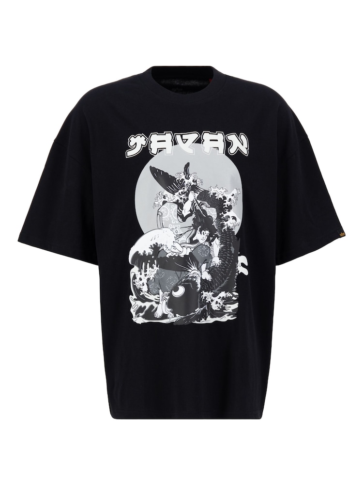 Alpha Industries Japan Warrior 100% Cotton Black T-Shirt - Image 4 of 4