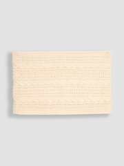 JoJo Maman Bébé Natural Cable Knitted Neck Cosy Scarf - Image 1 of 3