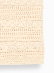 JoJo Maman Bébé Natural Cable Knitted Neck Cosy Scarf - Image 3 of 3