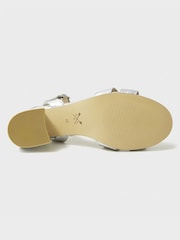 Crew Clothing Silver Double Strap Occasion Heels - Image 4 of 5