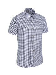 Mountain Warehouse Light Blue Weekender Mens 100% Cotton Short Sleeve Shirt - Image 2 of 5