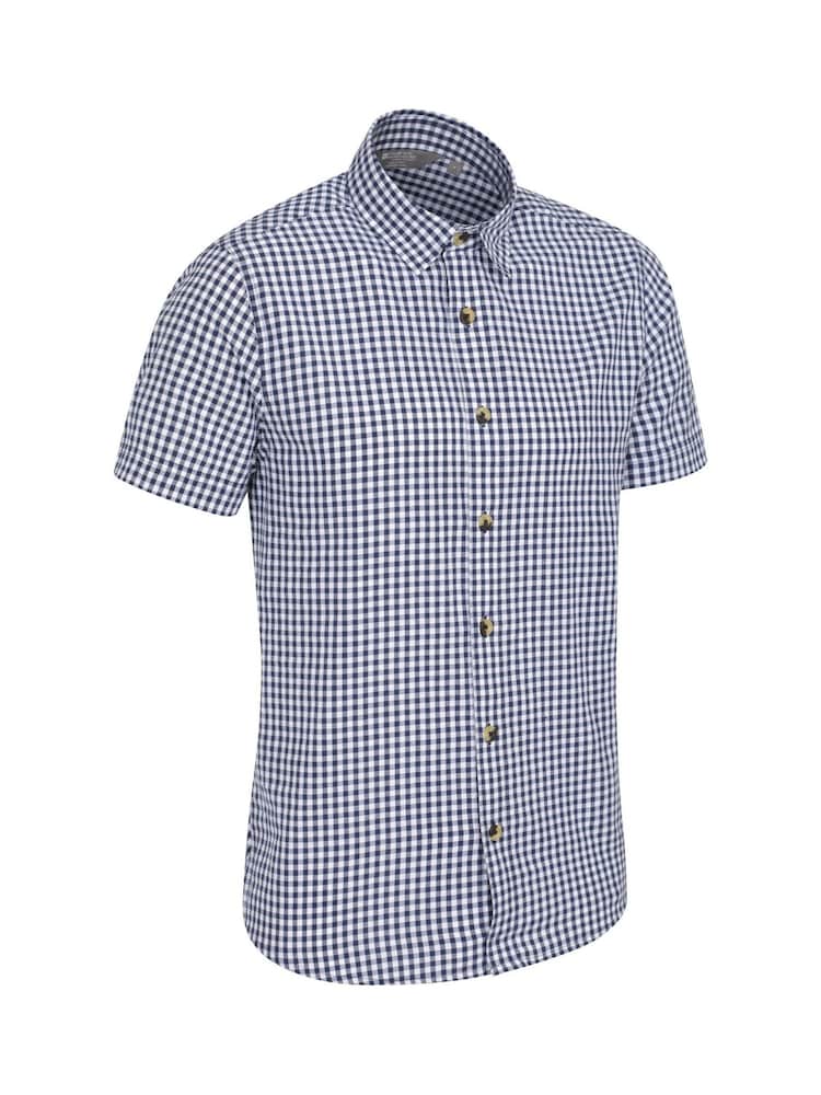 Mountain Warehouse Light Blue Weekender Mens 100% Cotton Short Sleeve Shirt - Image 2 of 5