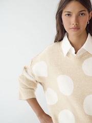 Neutral Spot 2-in-1 Smart Shirt Layer Knitted 100% Cotton Jumper - Image 5 of 7
