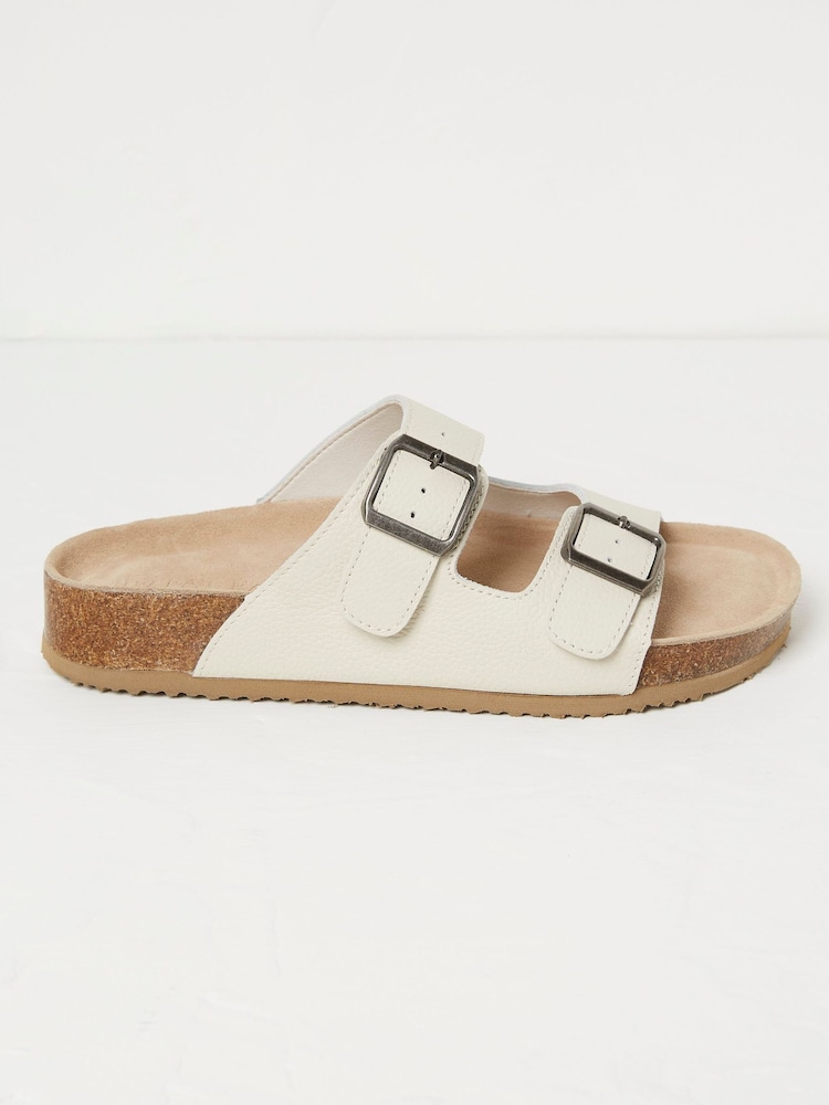 FatFace Meldon White Footbed Sandals - Image 1 of 1 FatFace Meldon White Footbed Sandals - Image 1 of 1