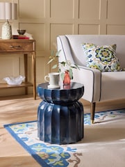 Nina Campbell Dark Blue Delphos Side Table - Image 1 of 4