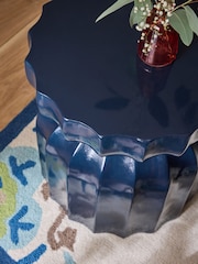 Nina Campbell Dark Blue Delphos Side Table - Image 2 of 4