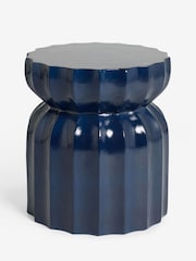 Nina Campbell Dark Blue Delphos Side Table - Image 3 of 4