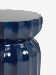 Nina Campbell Dark Blue Delphos Side Table - Image 4 of 4