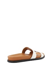 Dune London White Standard Fit Loupa Footbed Smart Slides - Image 4 of 5