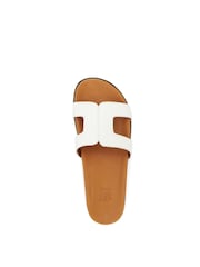 Dune London White Standard Fit Loupa Footbed Smart Slides - Image 5 of 5