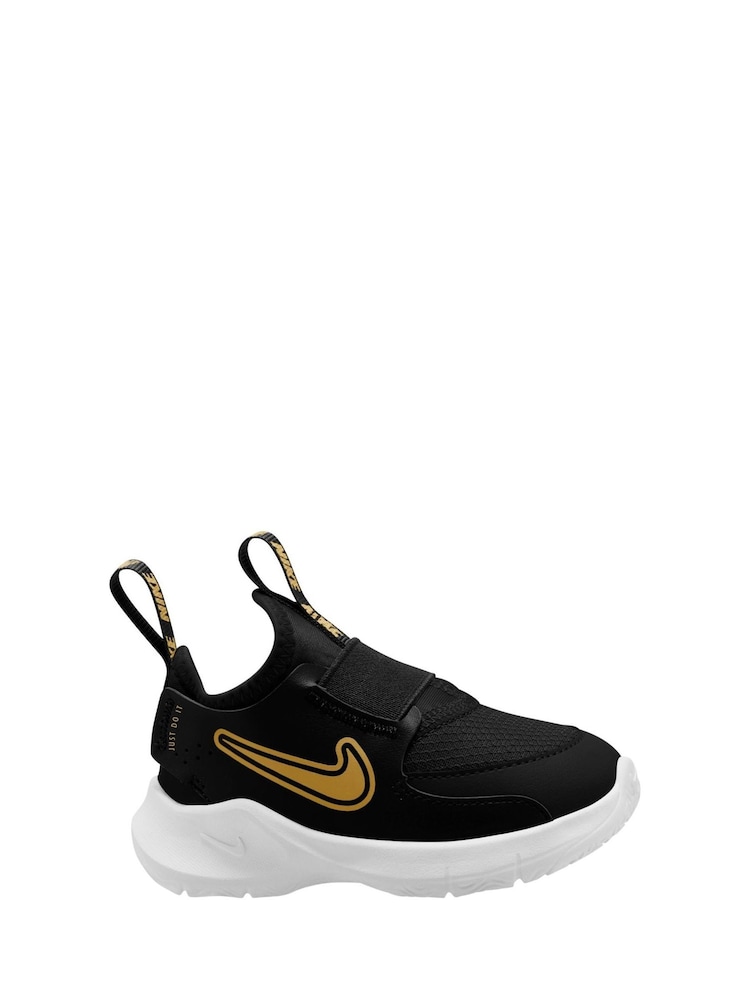 Nike Black/Gold Infant Flex Runner 3 Trainers - Image 1 of 4