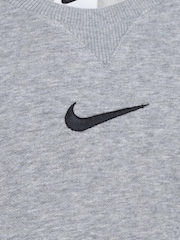 Szary - Nike Little Kids Essential Marl Crew Tracksuit Set - Image 6 of 8