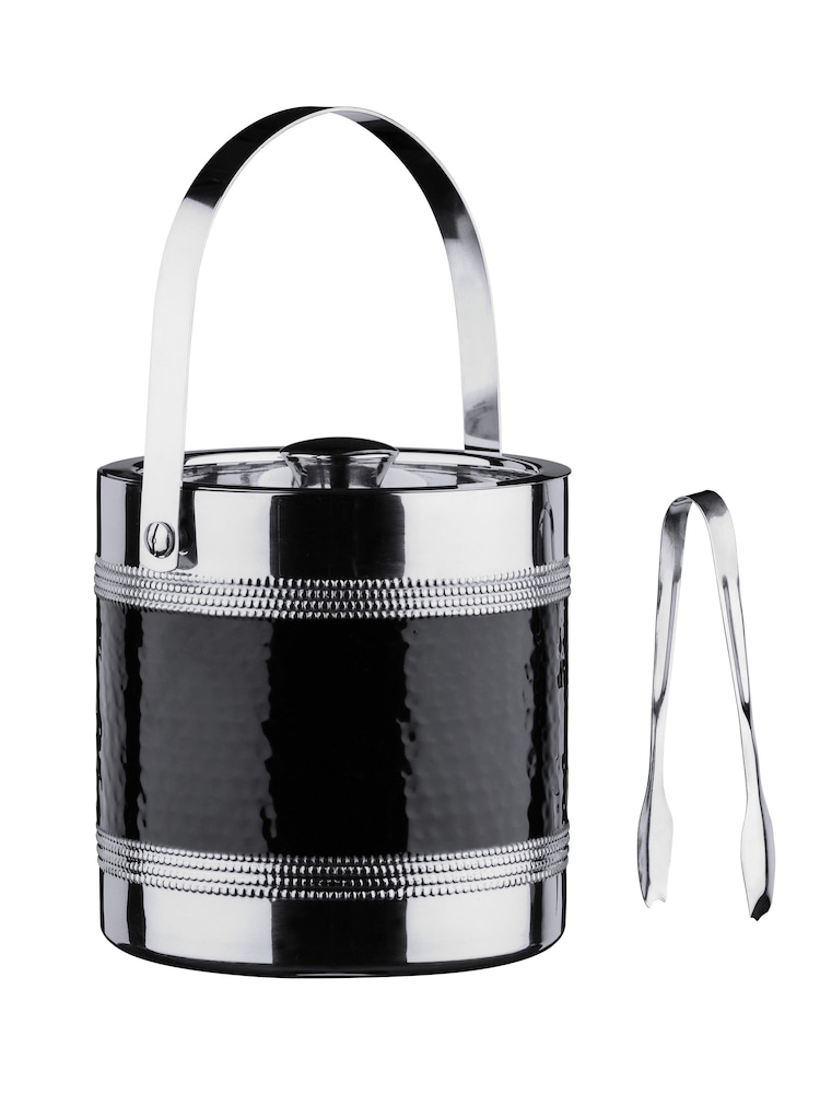 Maison by Premier Black Ice Bucket With Tongs - Image 1 of 2 Maison by Premier Black Ice Bucket With Tongs - Image 1 of 2