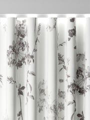 Grey Floral Made to Measure 100% Cotton Curtains - Image 8 of 9