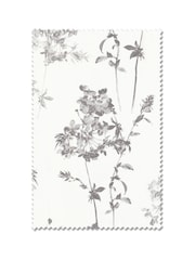 Grey Floral Made to Measure 100% Cotton Curtains - Image 9 of 9