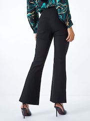 Roman Black Full Length Boot Cut Stretch Trousers - Image 3 of 4