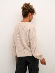 Cream Holiday Open Front Knitted Cardigan - Image 2 of 5