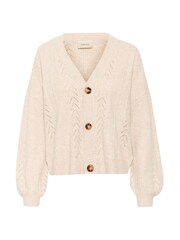 Cream Holiday Open Front Knitted Cardigan - Image 4 of 5