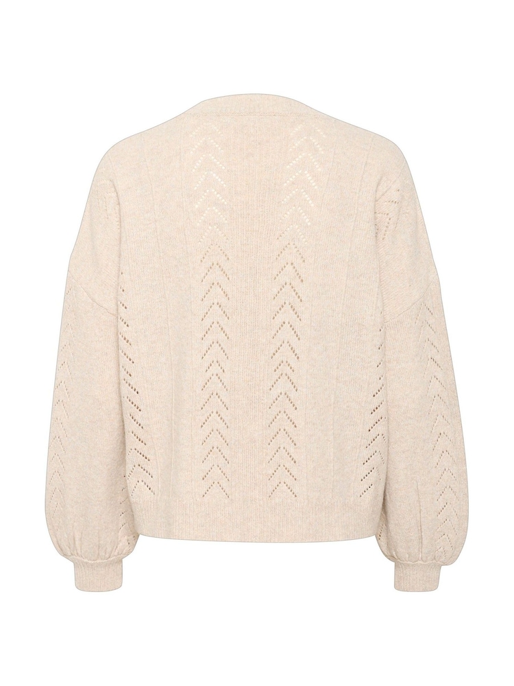 Cream Holiday Open Front Knitted Cardigan - Image 5 of 5