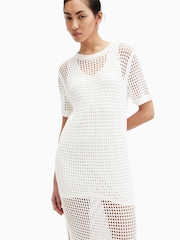 AllSaints White Paloma T-Shirt Dress - Image 2 of 9