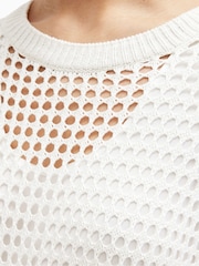 AllSaints White Paloma T-Shirt Dress - Image 4 of 9